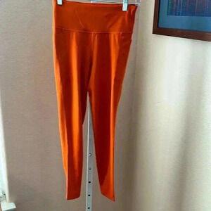 Stay Powerful Orange workout leggings waist 28” stretches to 30”